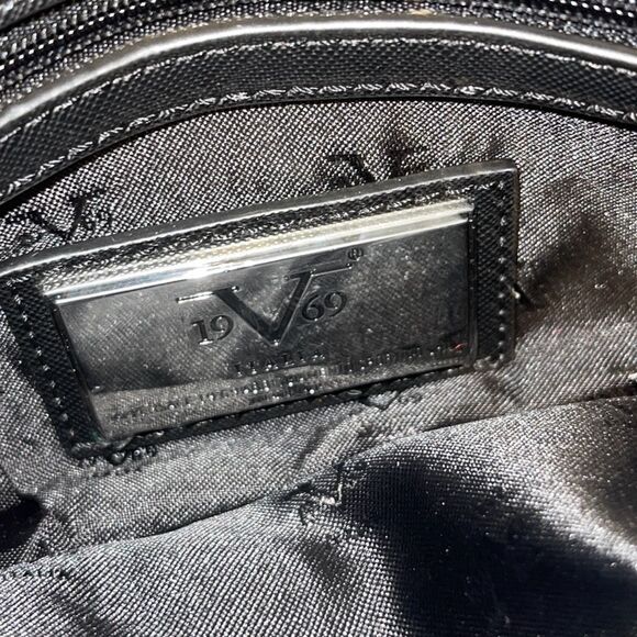 V 1969 by Versace Womens Marina Detachable Strap Shoulder Handbag Black OS NWT - Picture 10 of 10